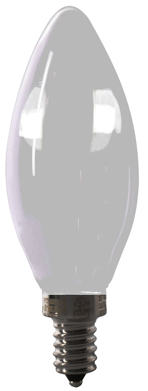 Feit Electric BPCTF40950CAFIL/2 LED Light Bulb, Decorative, 40 W Equivalent, Candelabra Lamp Base, Dimmable, Frosted