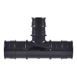 SharkBite UA416A5 Expansion Reducing Tee, 1 x 1 x 3/4 in, Barb, Polysulfone, Black, 160 psi Pressure