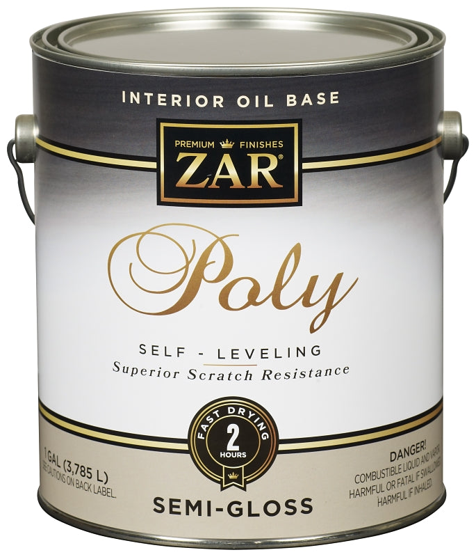 ZAR 33013 Polyurethane, Semi-Gloss, Liquid, Clear, 1 gal, Can