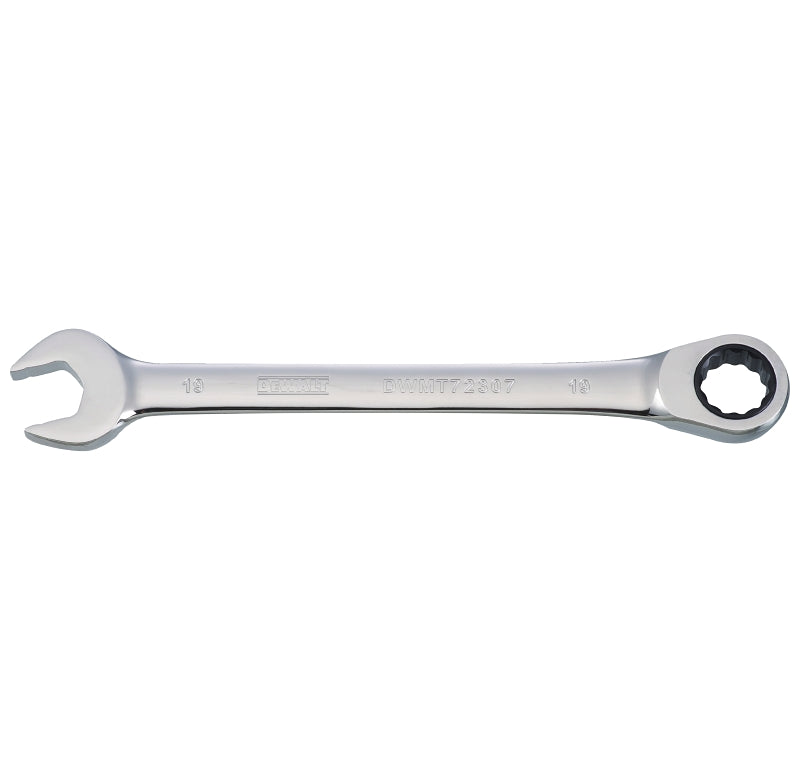 DeWALT DWMT72307OSP Combination Wrench, Metric, 19 mm Head, 9-11/16 in L, 12-Point, Chrome, Comfort-Grip Handle