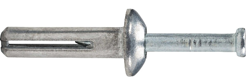 DeWALT Zamac Nailin 2808 Nail Anchor, 1/4 in Dia, 1 in L, Carbon Steel/Zamac, 100/BX