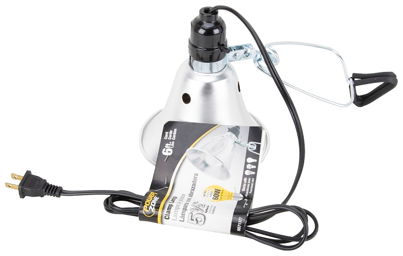 PowerZone ORCL060506B Clamp Light, Plug In Power Supplies, Clamp Lights Lamp, Silver