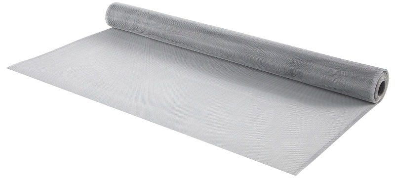 M-D 14111 Screen Mesh, 25 ft L, 4 ft W, Aluminum, Bright
