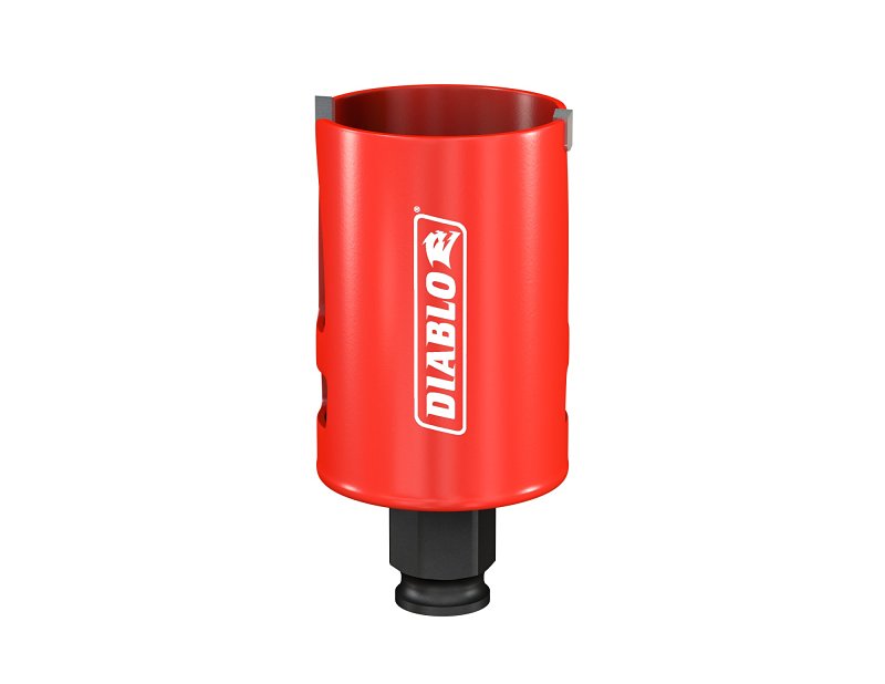 Diablo Demo Demon DHS1750CTR Hole Saw, 1-3/4 in Dia, 2-3/8 in D Cutting, 1-5/8 in Arbor, Carbide Cutting Edge