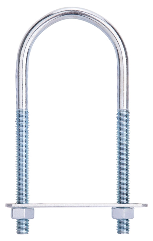 ProSource LR347 U-Bolt, 5/16 in Thread, 2-3/4 in L Thread, Steel, Zinc