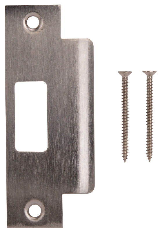 ProSource HSH-006BN-PS Strike Plate, 4-7/8 in L, 2 in W, Steel, Brushed Nickel