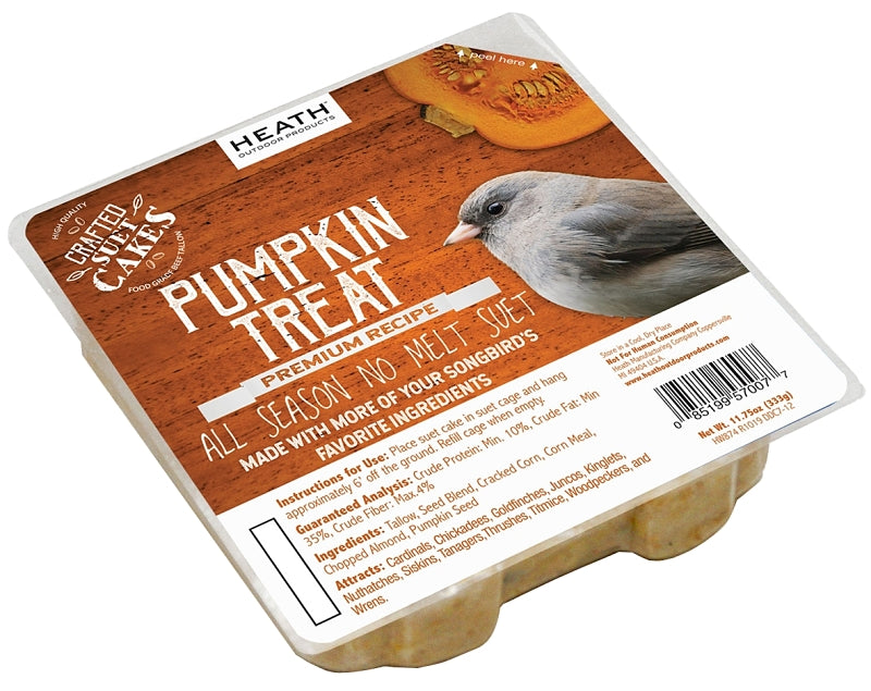 Heath DDC7-12 Crafted Suet Cake, Pumpkin, 11.75 oz