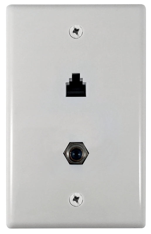 Amerelle VW6ERG6W Wallplate, White, Flush Mounting