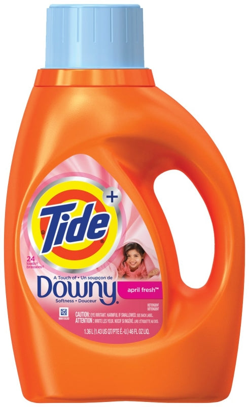 Tide 87453 Laundry Detergent, 42 oz, Bottle, Liquid, April Fresh, Floral