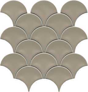Emser Tile Reward Series F27REWATA1011MFN Porcelain Mosaic Tile, 11 in L Tile, 10 in W Tile, Pressed Edge, Fan Pattern