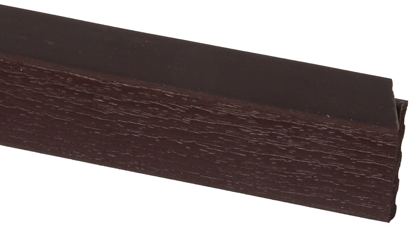 Gossen 236007707 Garage Door Weather Strip, 2 in W, 7/16 in Thick, 7 ft L, PVC, Brown