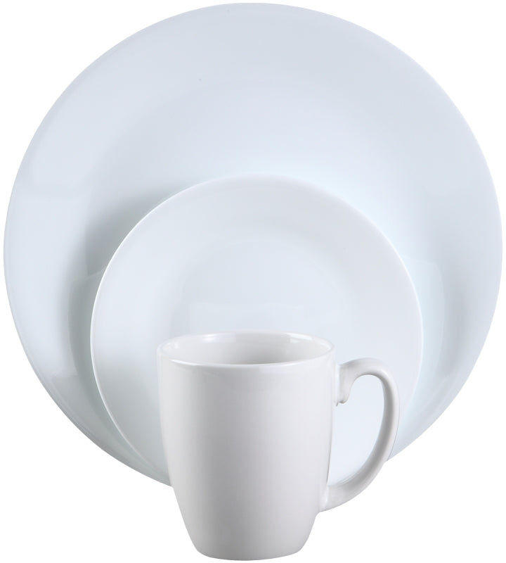 Corelle 6022003 Dinnerware Set, Vitrelle Glass, For: Dishwashers, Pre-Heated Microwave Ovens and Refrigerators