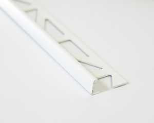 Emser Tile Signature Series ZBL300-450-10025 Edge Protector Trim, Aluminum, White, Powder-Coated