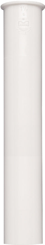 Plumb Pak PP906W Sink Tailpiece, 1-1/2 in, 12 in L, PVC, White