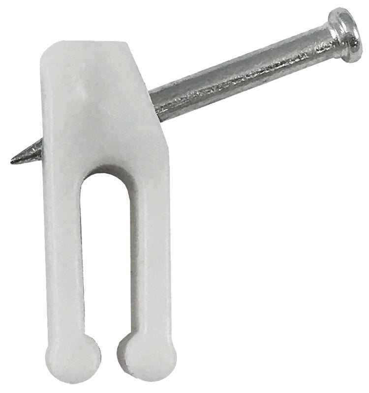 AmerTac TM1020NAFW Cable Staple Nail, Plastic, White