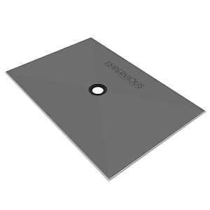Emser Tile Empervious Series ZGBSP4872 Shower Pan With Drain, 72 in L, 48 in W, 1 in H, Fiberglass/XPS Foam