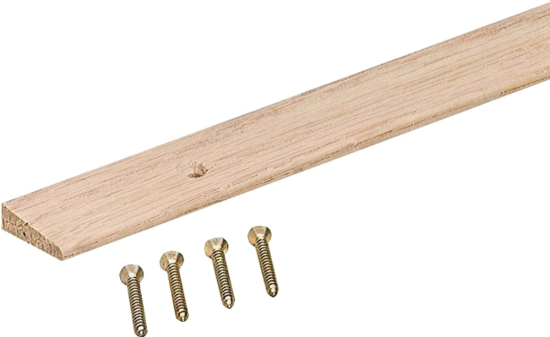 M-D 85480 Floor Edge Reducer, 72 in L, 1 in W, Hardwood, Unfinished