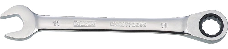 DeWALT DWMT72299OSP Combination Wrench, Metric, 11 mm Head, 5-25/32 in L, 12-Point, Chrome, Comfort-Grip Handle