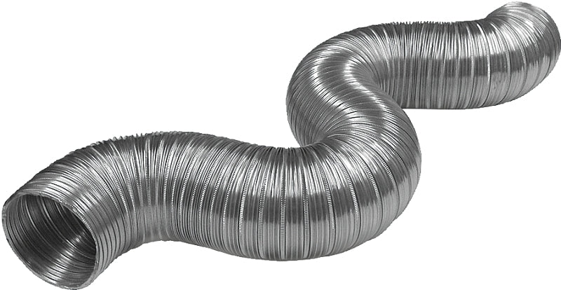 Lambro 304 Flexible Semi-Rigid Duct, 5 in, 8 ft L, Aluminum