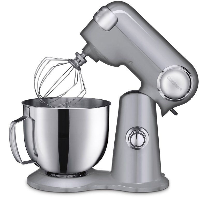 Cuisinart PRECISION MASTER Series SM-50BC Stand Mixer, 5.5 qt Bowl, 500 W, Stainless Steel Bowl, Knob Control, Metal