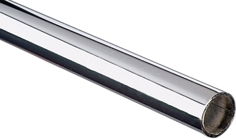 Knape & Vogt KV 750 750 5 96 Round Closet Rod, 1-5/32 in ID x 1-5/16 in OD Dia, 96 in L, Steel, Chrome