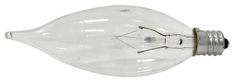 Sylvania 13448 Incandescent Lamp, 15 W, B10 Lamp, Candelabra Lamp Base, 65 Lumens, 2850 K Color Temp