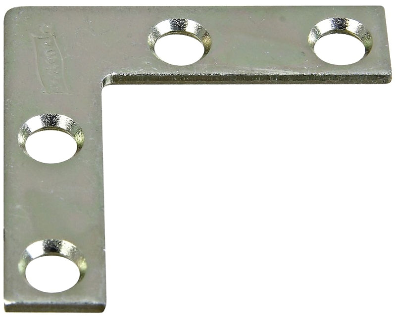 National Hardware 115BC Series N266-460 Corner Brace, 1-1/2 in L, 3/8 in W, 1-1/2 in H, Steel, Zinc, 0.07 Thick Material