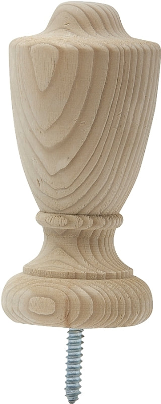 Waddell 214 Post Top, 2-3/4 in Dia, 6 in H, Traditional, Pine