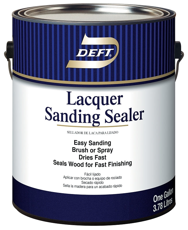Deft 015-01 Sanding Sealer, Clear, Liquid, 1 gal