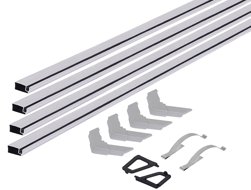 M-D 14188 Replacement Screen Frame Kit, 48 in L x 48 in W Dimensions, Aluminum, Mill, For: Standard 5/16 in Frame