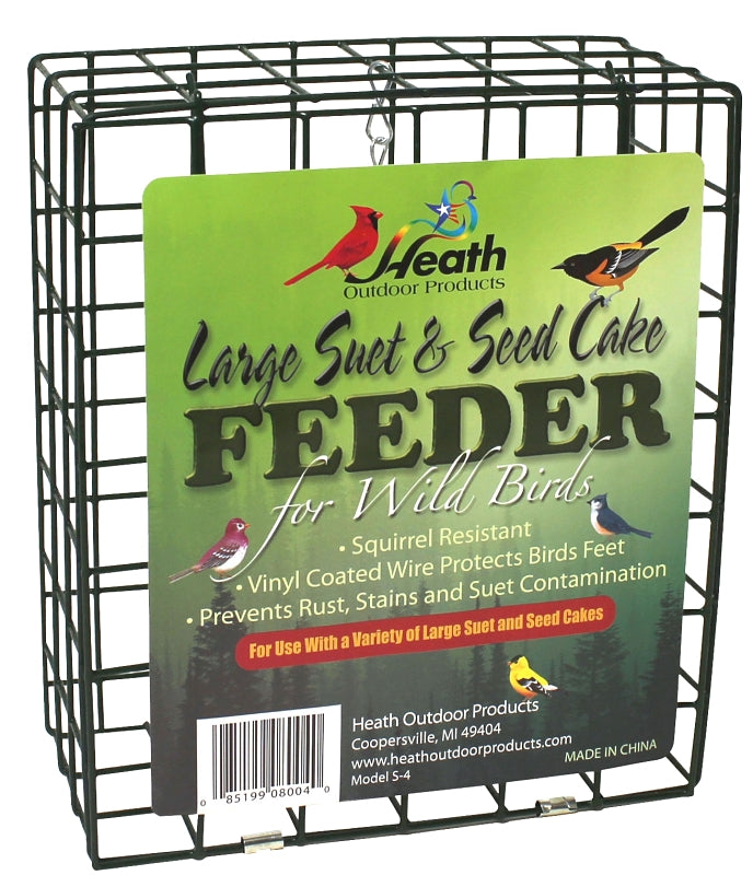 Heath S-4 Large Suet Feeder, Metal, 8-3/4 in H