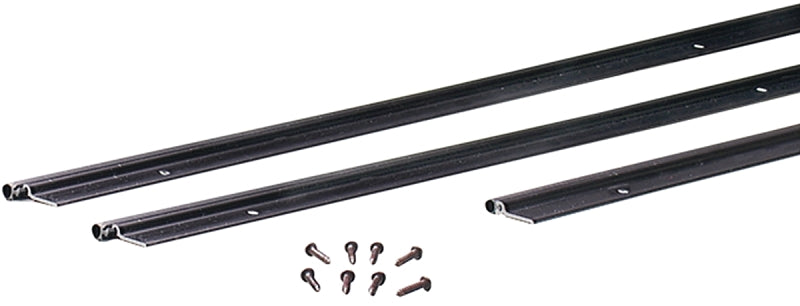 M-D 69911 Jamb Weatherstrip Kit, 7/8 in W, 1/4 in Thick, 84 in L, Aluminum/Vinyl