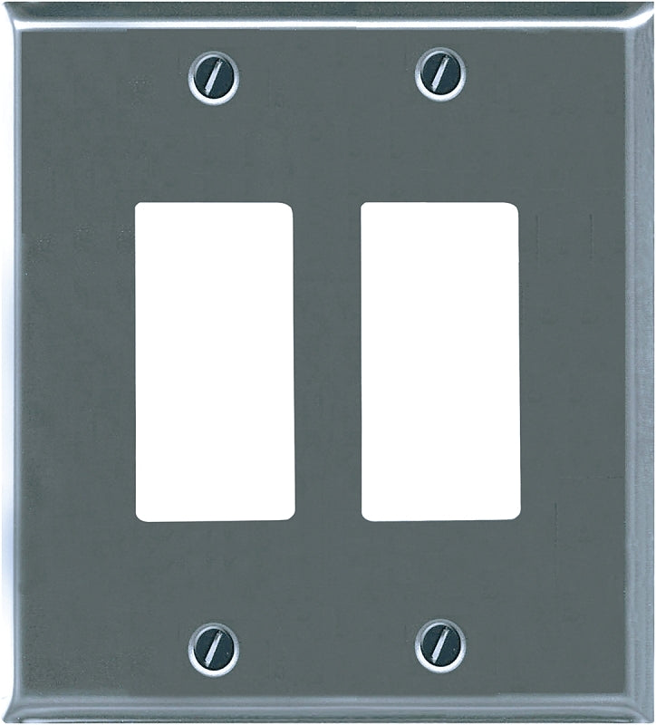 2161RR CHROME WALLPLATE 2 GANG