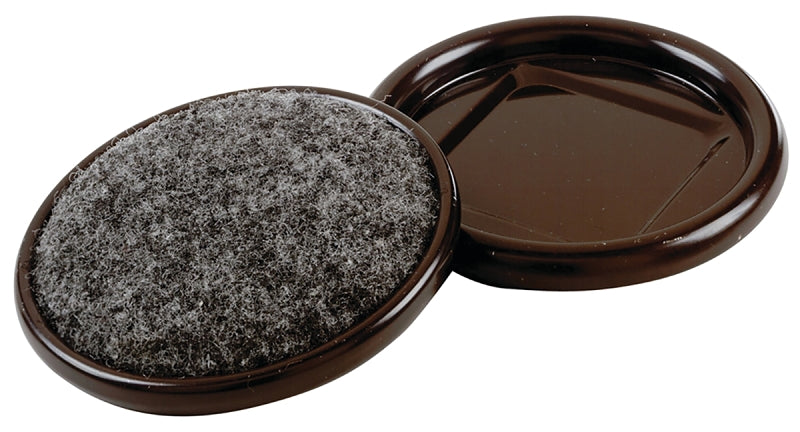 Shepherd Hardware 9092 Caster Cup, Brown, 4/PK