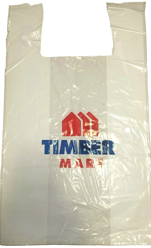 Atlantic ACR00215 T-Shirt Bag, 21 in L, 12 in W, 1 mil Thick, Plastic, Clear