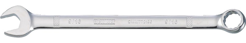 DeWALT DWMT72196OSP Combination Wrench, SAE, 9/16 in Head, 7-5/32 in L, 12-Point, Chrome, Comfort-Grip Handle