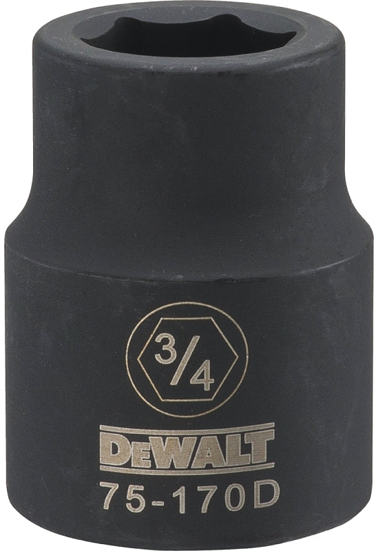 DeWALT DWMT75170OSP Impact Socket, 3/4 in Socket, 3/4 in Drive, 6-Point, CR-440 Steel, Black Oxide