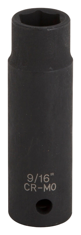 Vulcan Deep Impact Socket, 9/16 in Socket, Black Phosphate