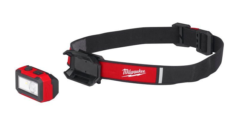 Milwaukee 2012R Rechargeable Headlamp and Task Light, Lithium-Ion Battery, LED Lamp, 450, Spot, Flood Beam