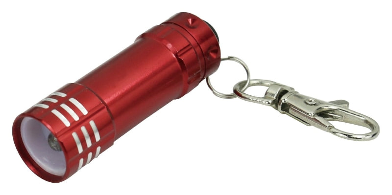 Vulcan 81-863 Key Chain, Snap Key Ring Ring, 1-3/4 in L Ring, Aluminum Case, Red
