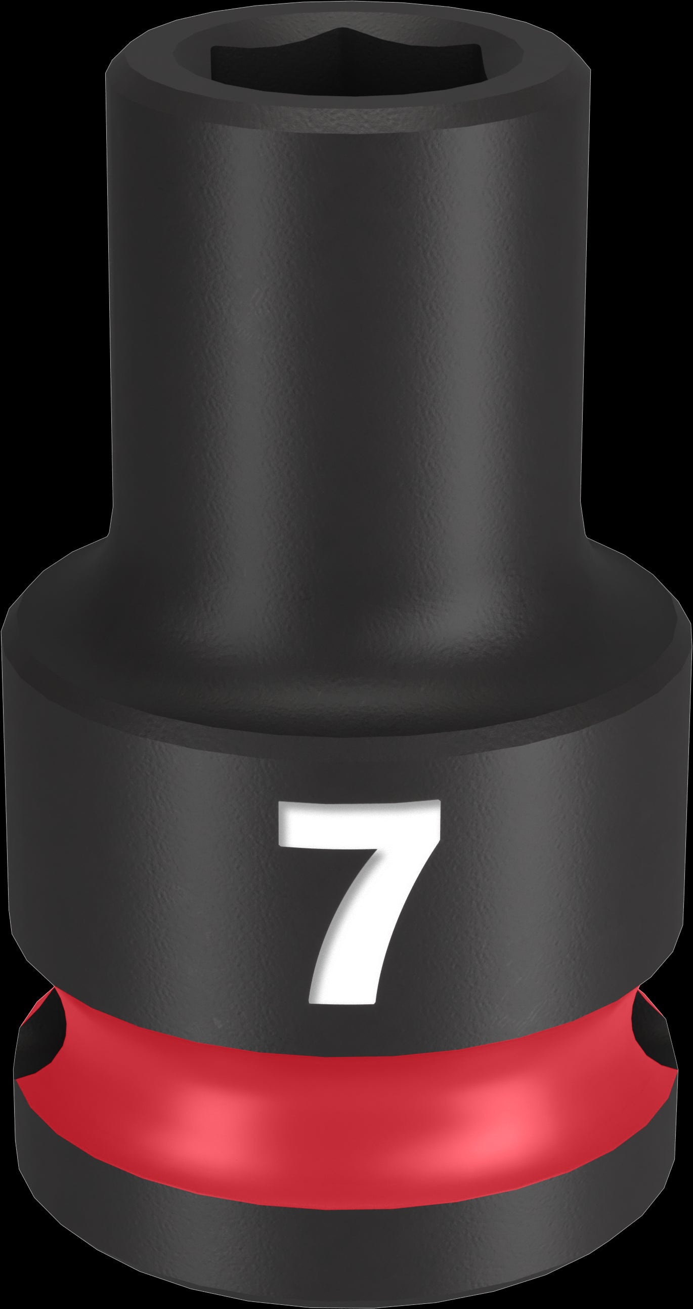 Milwaukee SHOCKWAVE Impact Duty Series 49-66-6131 Shallow Impact Socket, 7 mm Socket, 3/8 in Drive, Square Drive