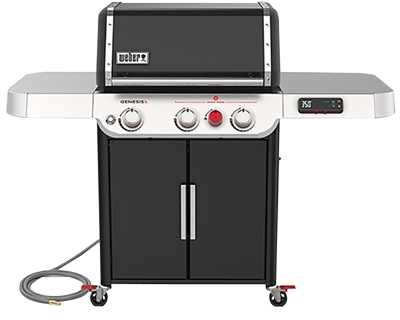 Weber GENESIS EX-325s Series 37510001 Smart Gas Grill, 39,000 Btu, Natural Gas, 3-Burner, Enclosed Cabinet Storage