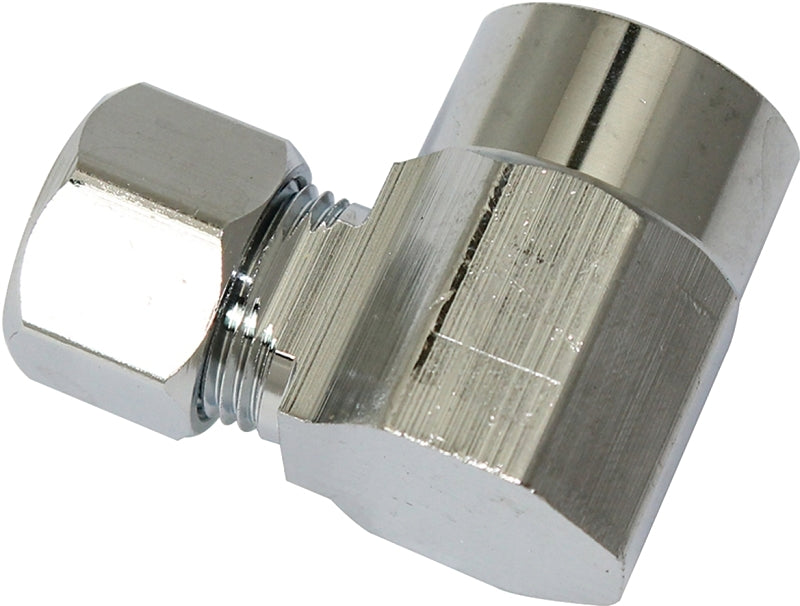 Plumb Pak PP77PCLF Water Supply Connector, 1/2 x 3/8 in, Compression x Sweat, Chrome