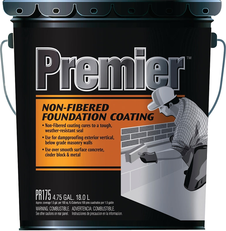 Henry PR175070 Foundation Coating, Black, Liquid, 5 gal Pail