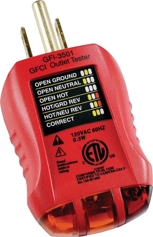 GFI-3501 RED/BLK 0 GFCI OUTLET