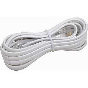 RCA CTP210WHR Modular Line Cord, 7 ft Wire, Plastic Sheath, White Sheath
