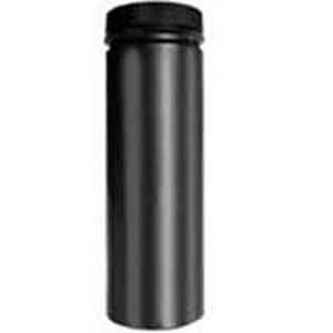 Selkirk DSP7P36-1/267036 Stove Pipe, 7 in ID x 7-1/2 in OD Dia, 36 in L, Aluminized Steel/Stainless Steel, Black