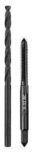 Milwaukee 49-57-5521 Drill and Tap Bit, HCS, Black Oxide, Specifications: #8-32 NC Straight Flute Plug Tap, #29 Drill