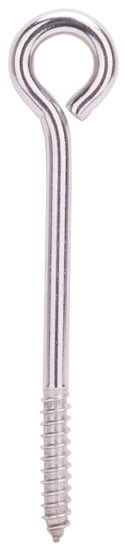 ProSource LR261 Lag Eye Bolt, 7.8 mm Thread, Screw Thread, 1-1/2 in L Thread, 1-1/16 in Dia Eye, 322 lb Working Load