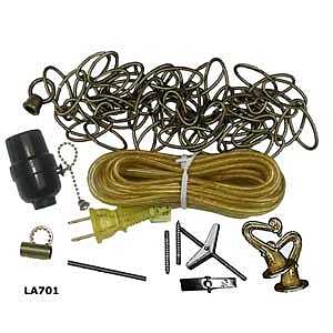 Atron LA701 Swag Lamp Kit, Antique Brass